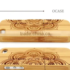 New Hot Sale! Buy Wood PC Mobile Case for Iphone 5 Wood Case With Laser Engraving Mandala Pattern thumbnail-5