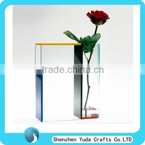 Multifunctional Stylish Flower Holder Stand Acrylic Rectangular Crystal Vase thumbnail-1