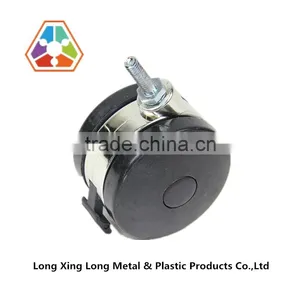 D75*M6*25mm PA6 no Brake Plastic Office Chair Caster Wheel thumbnail-2