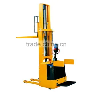 Full Battery Operated Pallet Forklift Stacker With Stand on Platform thumbnail-1