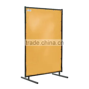 Transparent Vinyl Welding Screen, Height: 6 Ft., Width: 8 Ft., Yellow thumbnail-1