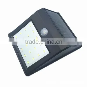 20 Led Triangle Shape 800mah Battery PIR Sensor + Light Control+weak Light Solar Motion Sensor Light thumbnail-5