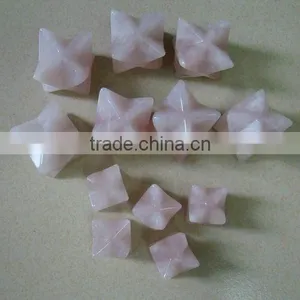 SL72543 Natural Rose Quartz Chakra Merkaba Star thumbnail-1