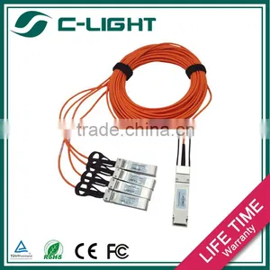 40G QSFP+ 4x10G SFP+ Breakout AOC, 20m, 4 in 1 Active Optical Cable thumbnail-1