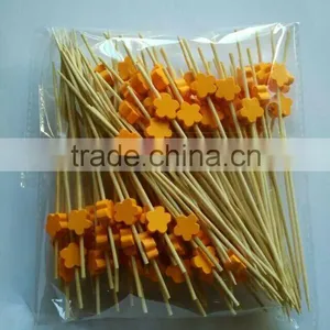 High Quality Craft Fruit Pick Bamboo Stick Cheap Natural Bamboo Fruit Kabob Sticks thumbnail-5