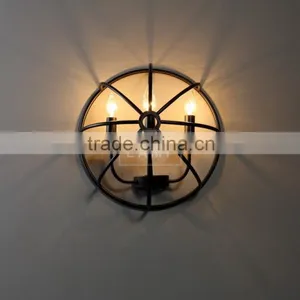 Vintage Retro Wall Sconce Metal Cage Wall Lamp Wall Mount thumbnail-1