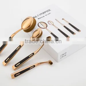 Super Quality Pro4 Makeup Brushes Toothbrush Oval Makeup Brush Foundation Powder Kit Golf Shape Pipe Makeup Brushes Set 4pcs/set thumbnail-1