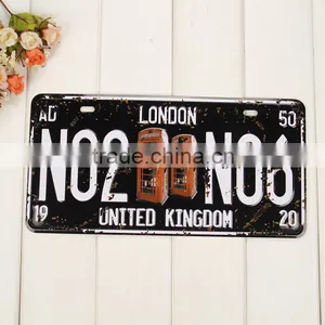 Souvenir Vintage Hot Sale US Embossed Custom Aluminum Car Plate License Plate thumbnail-4
