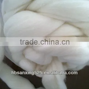 100S 16.5um 65mmh/55mmh/50-65mm 100% Australia Wool Roving Top Fiber thumbnail-1