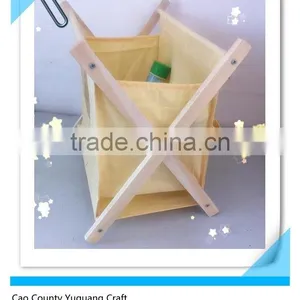 Customized Yellow Magazine Rack With Pine Wood Shelf thumbnail-3