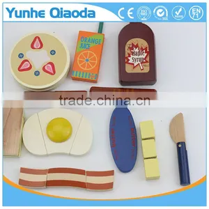 Fun Durable Wooden Food Set for Years of Play Wooden Breakfast Set Solid Wood Version thumbnail-5
