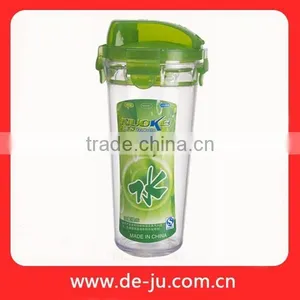 High Quality BPA Free Single Wall Plastic Cap Straw Mini Hot Water Bottle thumbnail-1