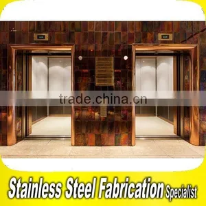 Shopping Mall Elevator Decoration Stainless Steel Elevator Door Panel on Sale thumbnail-1