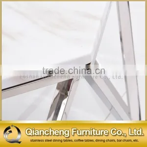 Brass Metal White Marble Coffee Table Made in China thumbnail-4