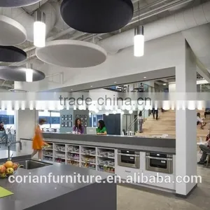 Custom Sized Solid Surface Made Office Coffee Cabinets thumbnail-1