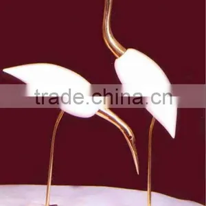 White Painted Home Decoration Crane Bird Pair, Wedding Crane Pair Gift thumbnail-1