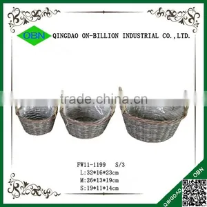 Trade Assurance Woven Wicker Basket Flower Pot thumbnail-2