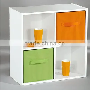 Mdf Wood Cube Organizer Home Furniture Stackable Cube Wooden Organizer Storage Boxes thumbnail-4