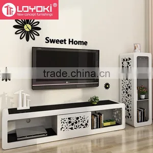 New Design Beautiful Carving Flower TV Console With Drawer Eco-friendly Wood Furniture Easy Assembly Living Room Furniture thumbnail-1