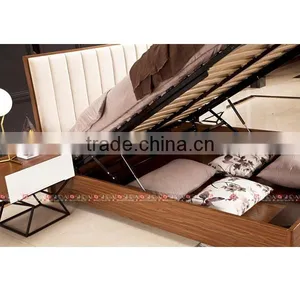 2017 Upholstered Headboard Latest Divan Wooden Box Bed Designs B-831L thumbnail-5