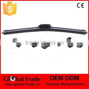 Universal Type Flat Wiper With Multi-Adapter.DOUBLE Spring Steel. 6 Adaptors P0007 thumbnail-1
