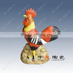 Modern Style Excellent Quality Rooster Porcelain Sculptures for Art Collection thumbnail-1