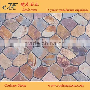 Hot Sales Crazy Paving Rust Color Slate Interior Flagstone Floors thumbnail-4