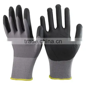 NMSAFETY 15 Guage Black Foam Nitrile Coated Car Assembly Work Gloves Glove thumbnail-2