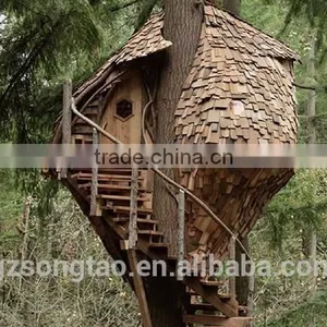 China Manufacturer Make Imitated Decorative Artificial Ficus Banyan Tree House for Outside Decoration thumbnail-4