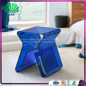 Colorful Acrylic Piano Stool Indoor Lucite Ottomans Living Room Light Eco-Friendly Kids Stool thumbnail-1