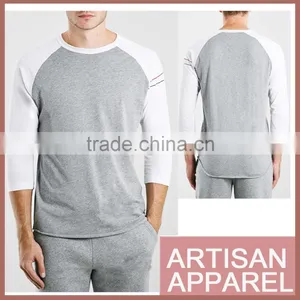 2015 High Quality 100% Cotton T-shirt Wide Neck Men Wholesale T-shirt Printing Design Long Sleeves T-shirt thumbnail-1