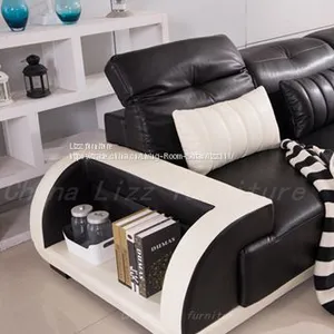 Горячее предложение современной кожаной угловой дивана Lizz Furniture thumbnail-5