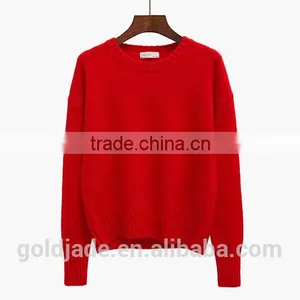 2016 New Korean Style Spring Winter Autumn Round Neck Long Sleeve Plain Women Sweater thumbnail-4