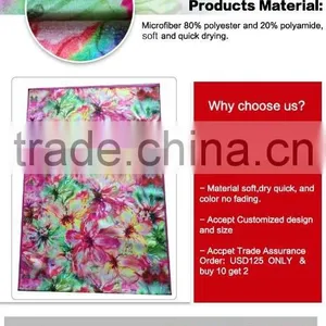 Custom Printed Highly Absorbent Microfiber Travel Beach Towel thumbnail-5