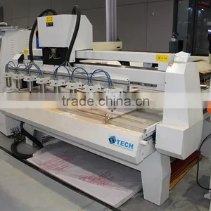 Multi-thread Furniture Carving 6*1.5kw Spindle Plane Signs Engraving Cnc Router Machine thumbnail-1