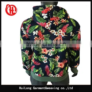 New Style Young Men Flower Printing Sleeve Autumn Hoody Jacket thumbnail-4