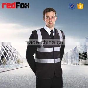 Black Reflective Working Safety Vest 3M thumbnail-1