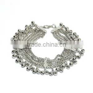 SILVER Plated GYPSY CHAIN ANKLET PAYAL Foot Bracelet thumbnail-1