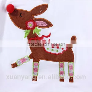 Factory Supply Christmas Outfit Boutique Hot Sale Santa Ride Applique Girl Outfit thumbnail-4