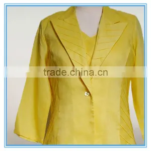Ladies Ramie Linen 3 Pcs Skirt Business Suit Design thumbnail-2