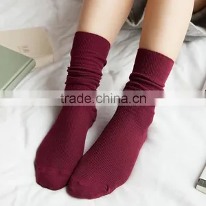Zm11169a Pure Color Cotton Women Socks Wholesale thumbnail-2