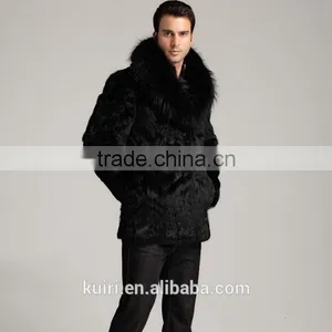 2015 Winter Fashion Mens Faux Fur Coat Thick Warm Jackets Full Length Parka Fox Fur Coats Plus Size Man's Overcoat thumbnail-3