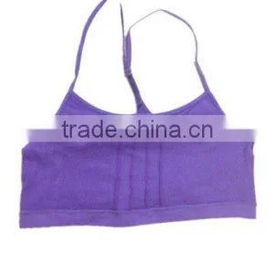 Seamless Front Double Layers Padless Sport Tank Top Cami Bra With Protuberant Lines thumbnail-1
