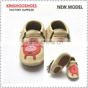 Rubber Soled Tassels Baby Moccasin 100% Leather Toddler Shoes Made in China thumbnail-1