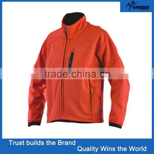 Top Quality Orange Cheap Polyester Softshell Jacket thumbnail-1
