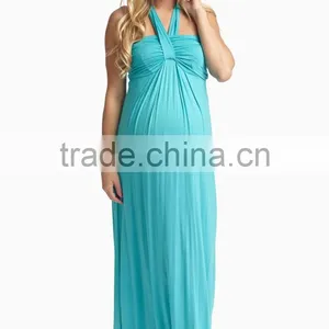 Manufacturer Elegant Mature Sexy Fashion Halter Maxi Dress Maternity thumbnail-2