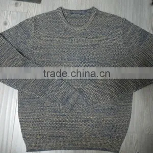 Dark Grey Round Neck Jacquard Design Pullover Casual Men Knitted Sweater Men thumbnail-1