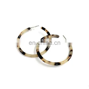 High Quality New Design Acetic Acid Jewelry Women's Acrylic Acetate Hoop Earrings thumbnail-5