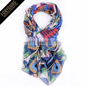 Geometric Figures Design Printed Polyester Scarf thumbnail-1