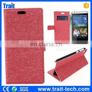 Cloth Pattern Flip Wallet Cover Case for HTC Desire 820 D820u thumbnail-1